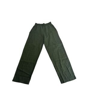 Brixton Pants Women’s XS Green Check Plaid Wide Leg Casual Streetwear
